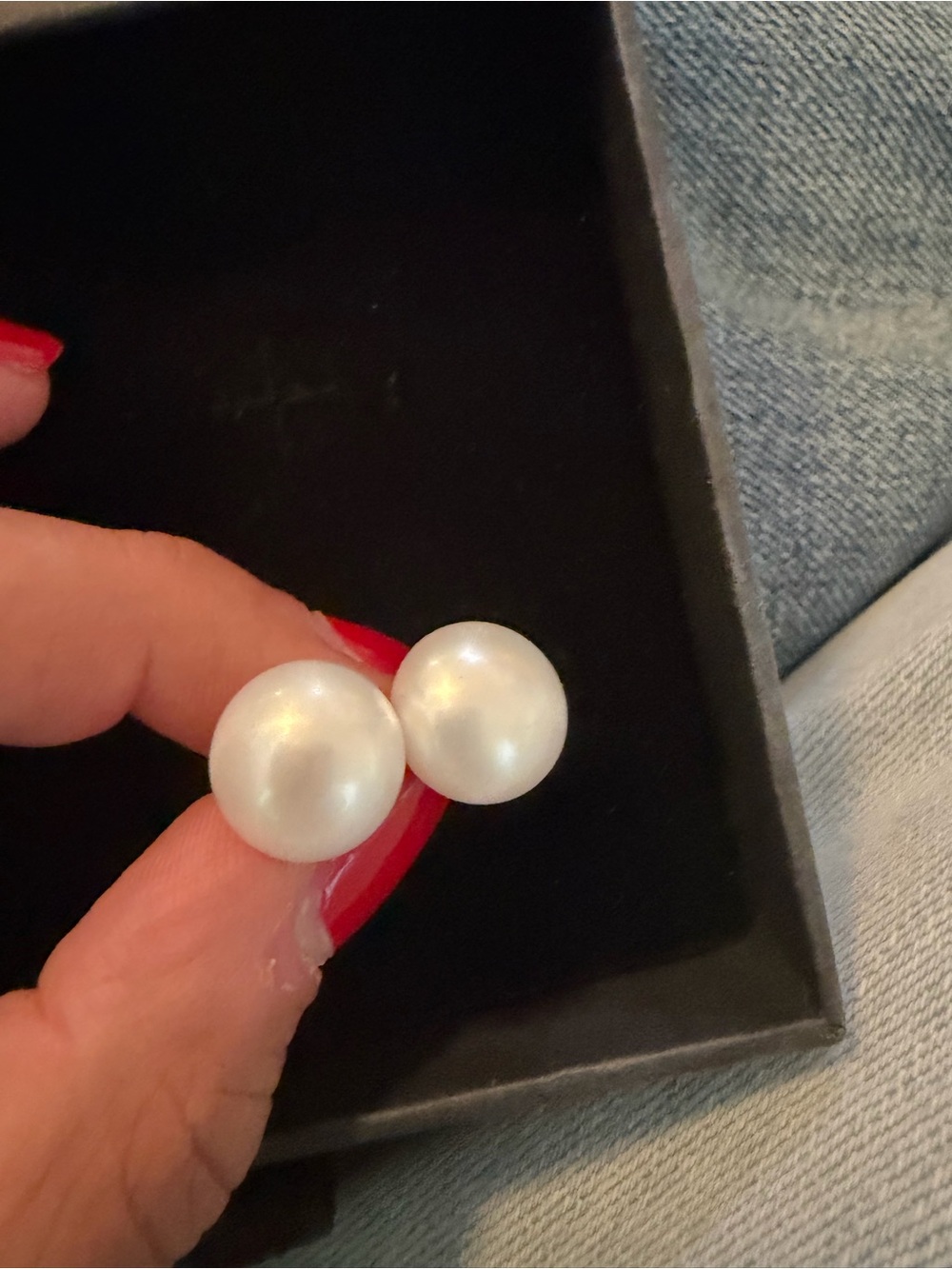 Genuine pearls set in sterling Silver. Brand new